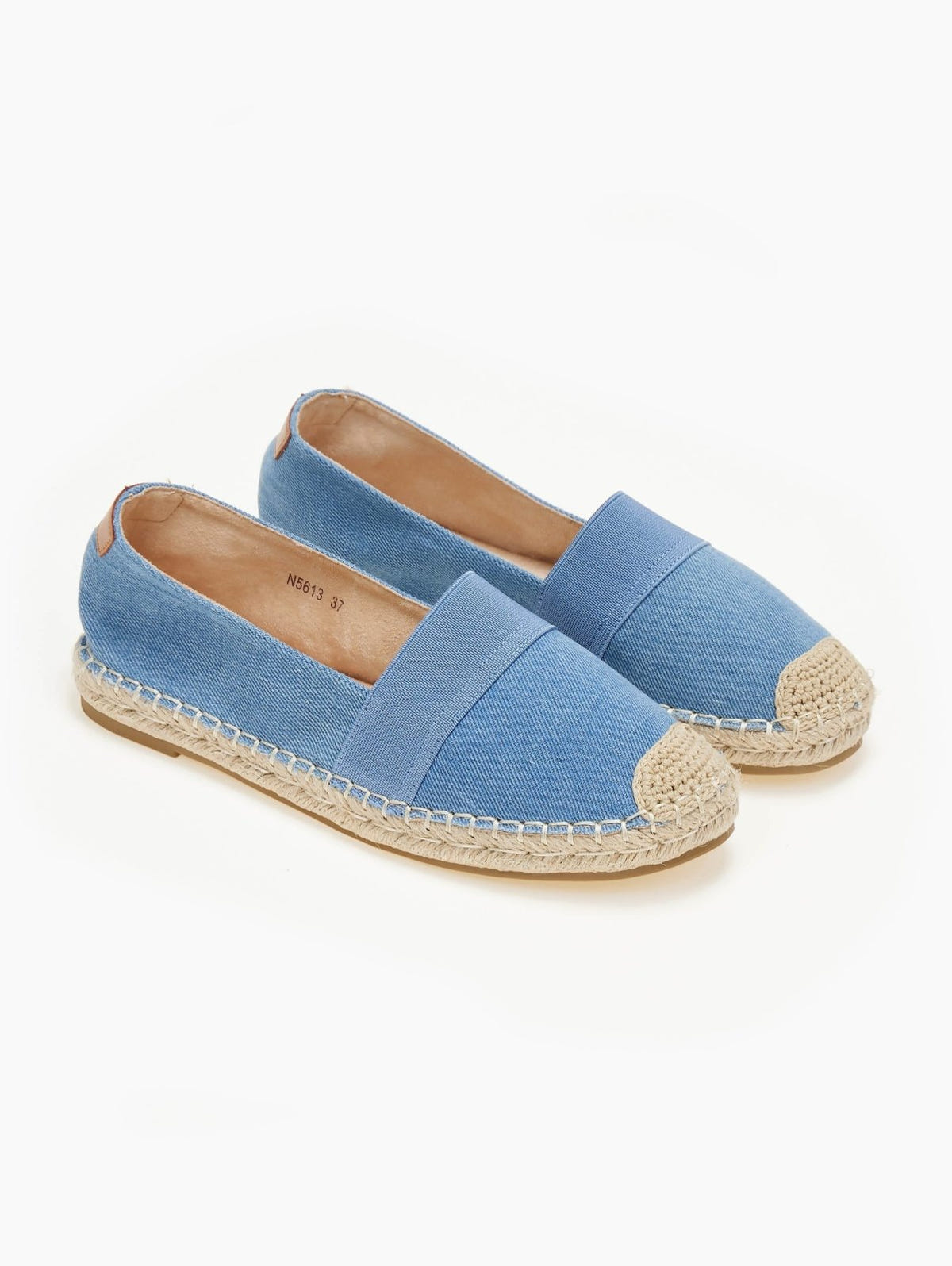 Εσπαντρίγιες τζιν με λάστιχο - Μπλε jean - thefashionproject.gr - M PLUS