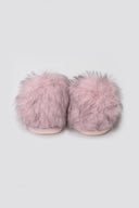 Faux Fur Slippers - Blush Pink Fur - thefashionproject.gr - Ideal shoes