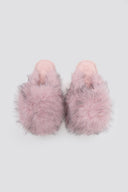 Faux Fur Slippers - Blush Pink Fur - thefashionproject.gr - Ideal shoes