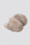 Faux Fur Slippers - Taupe Fur - thefashionproject.gr - Ideal shoes