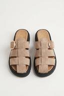 TFP - Fisherman Flatform Sandals - Beige Suede