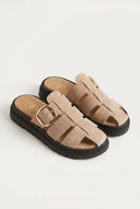 TFP - Fisherman Flatform Sandals - Beige Suede