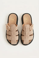 TFP - Fisherman Flatform Sandals - Beige Suede