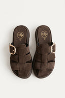 TFP - Fisherman Flatform Sandals - Brown Suede