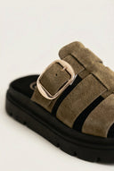 TFP - Fisherman Flatform Sandals - Olive Suede