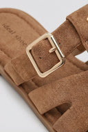 Ideal shoes - Fisherman Mule Sandals - Camel Suede