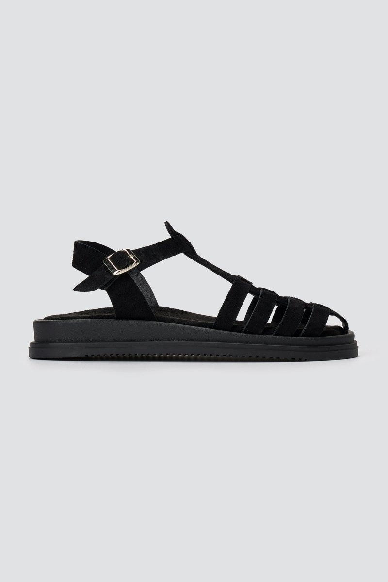 Estil - Fisherman Sandals - Black Suede