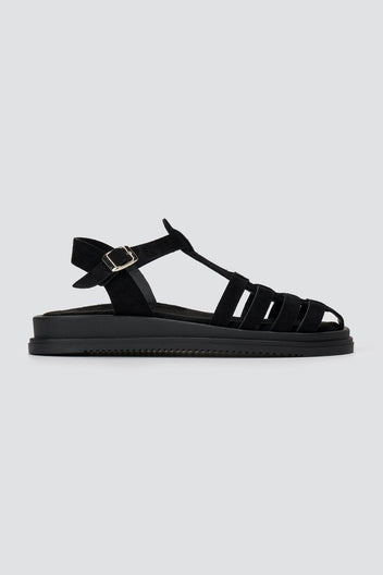 Estil - Fisherman Sandals - Black Suede
