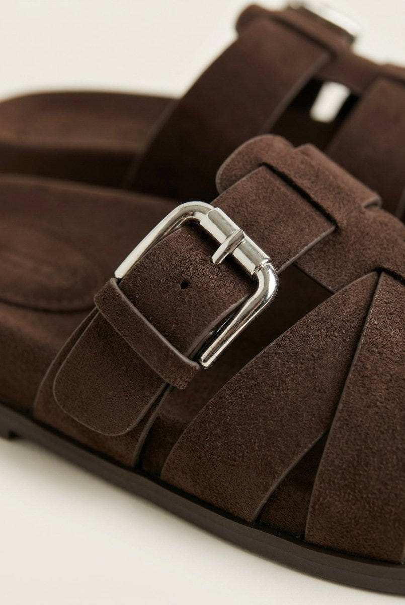 CORINA - Fisherman Sandals - Brown Suede