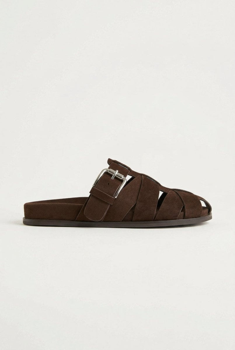 CORINA - Fisherman Sandals - Brown Suede