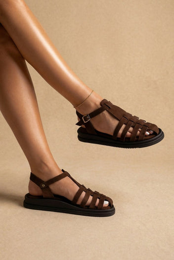 Estil - Fisherman Sandals - Brown Suede