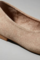 Ideal shoes - Flat Ballet Flats - Beige Suede
