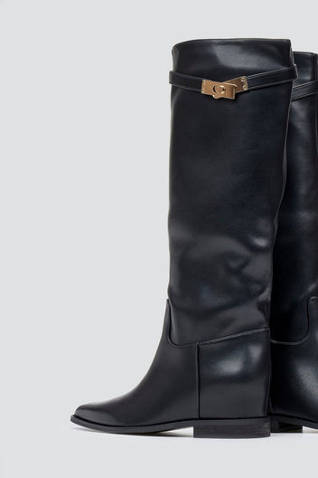 Flat Boots Pointed Toe - Black Matte - thefashionproject.gr - Ideal shoes