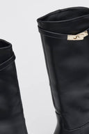 Flat Boots Pointed Toe - Black Matte - thefashionproject.gr - Ideal shoes