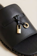 TFP - Flat Sandals Square Toe - Black Matte