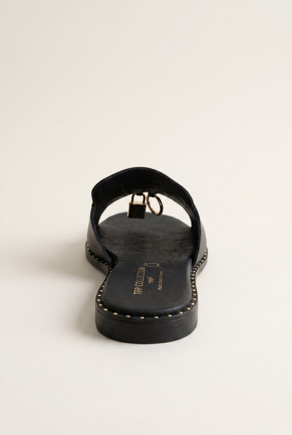 TFP - Flat Sandals Square Toe - Black Matte