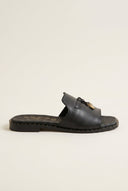 TFP - Flat Sandals Square Toe - Black Matte