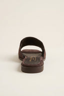 TFP - Flat Sandals Square Toe - Brown Suede