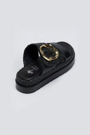 Flatfforms σανδάλια με oversized τοκά Mariella Fabiani 2519/91 - Μαύρο - thefashionproject.gr - Mariella Fabiani
