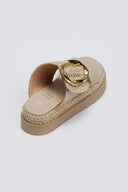 Flatfforms σανδάλια με oversized τοκά Mariella Fabiani 2519/91 - Μπεζ - thefashionproject.gr - Mariella Fabiani