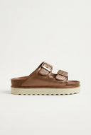 ATENEO - Flatform Buckle Sandals - Matte Rose Gold