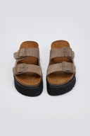 Flatform δερμάτινα nabuk σανδάλια ATENEO - Τάουπε - thefashionproject.gr - ATENEO