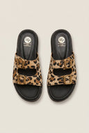 TFP - Flatform Sandals Animal Print Buckle - Leopard Pony