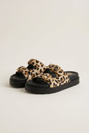 TFP - Flatform Sandals Animal Print Buckle - Leopard Pony
