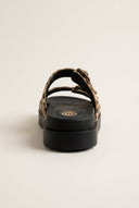 TFP - Flatform Sandals Animal Print Buckle - Leopard Pony
