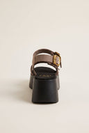 TFP - Flatform Sandals Ankle Strap - Stone Suede