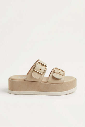 Mariella Fabiani - Flatform Sandals - Beige Matte