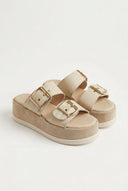 Mariella Fabiani - Flatform Sandals - Beige Matte