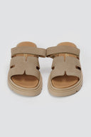 RAGAZZA - Flatform Sandals - Beige Suede