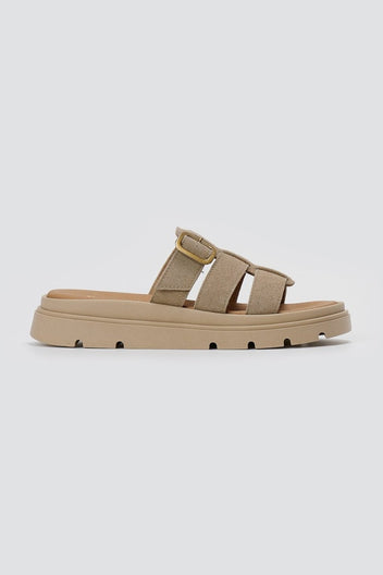 RAGAZZA - Flatform Sandals - Beige Suede