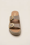 RAGAZZA - Flatform Sandals - Beige Suede