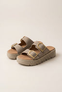 RAGAZZA - Flatform Sandals - Beige Suede