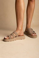 RAGAZZA - Flatform Sandals - Beige Suede