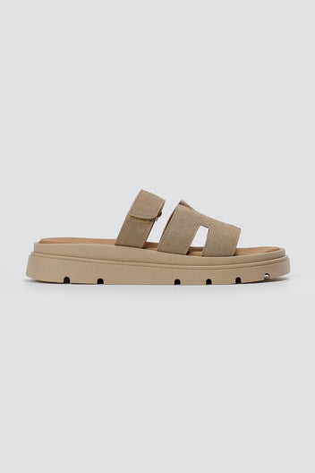 RAGAZZA - Flatform Sandals - Beige Suede