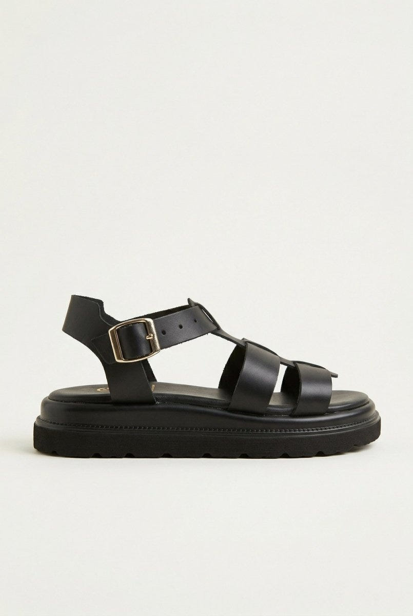Estil - Flatform Sandals - Black Matte