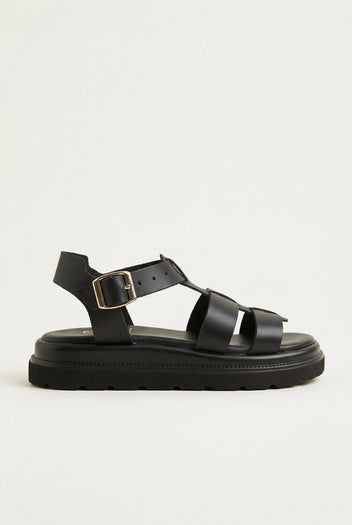 Estil - Flatform Sandals - Black Matte