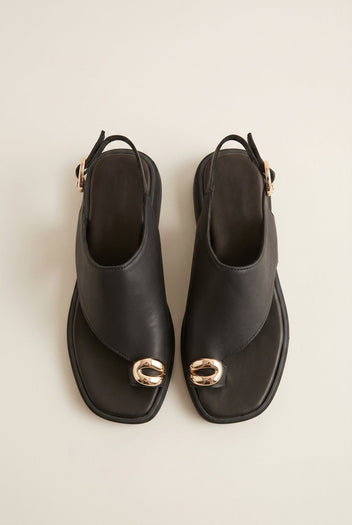 Mariella Fabiani - Flatform Sandals - Black Matte