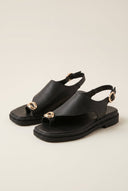 Mariella Fabiani - Flatform Sandals - Black Matte