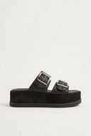 Mariella Fabiani - Flatform Sandals - Black Matte
