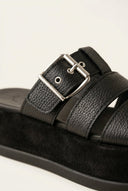 Mariella Fabiani - Flatform Sandals - Black Matte
