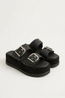 Mariella Fabiani - Flatform Sandals - Black Matte