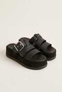 Mariella Fabiani - Flatform Sandals - Black Matte