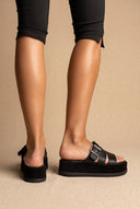 Mariella Fabiani - Flatform Sandals - Black Matte