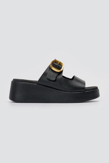 RAGAZZA - Flatform Sandals - Black Matte