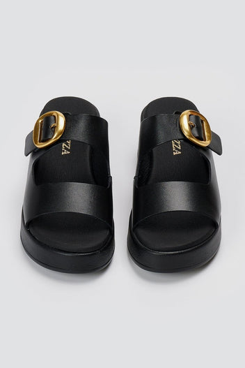 RAGAZZA - Flatform Sandals - Black Matte