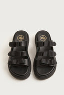 TFP - Flatform Sandals Bow Detail - Black Matte